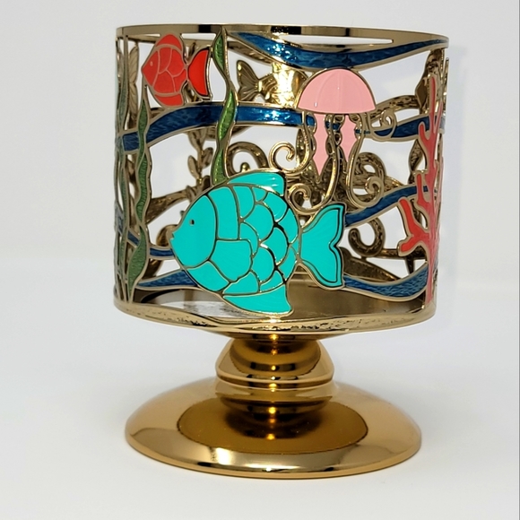 Bath & Body Works Accents Bath Body Works Candle Holder Under The Sea Ocean Fish Pedestal 3